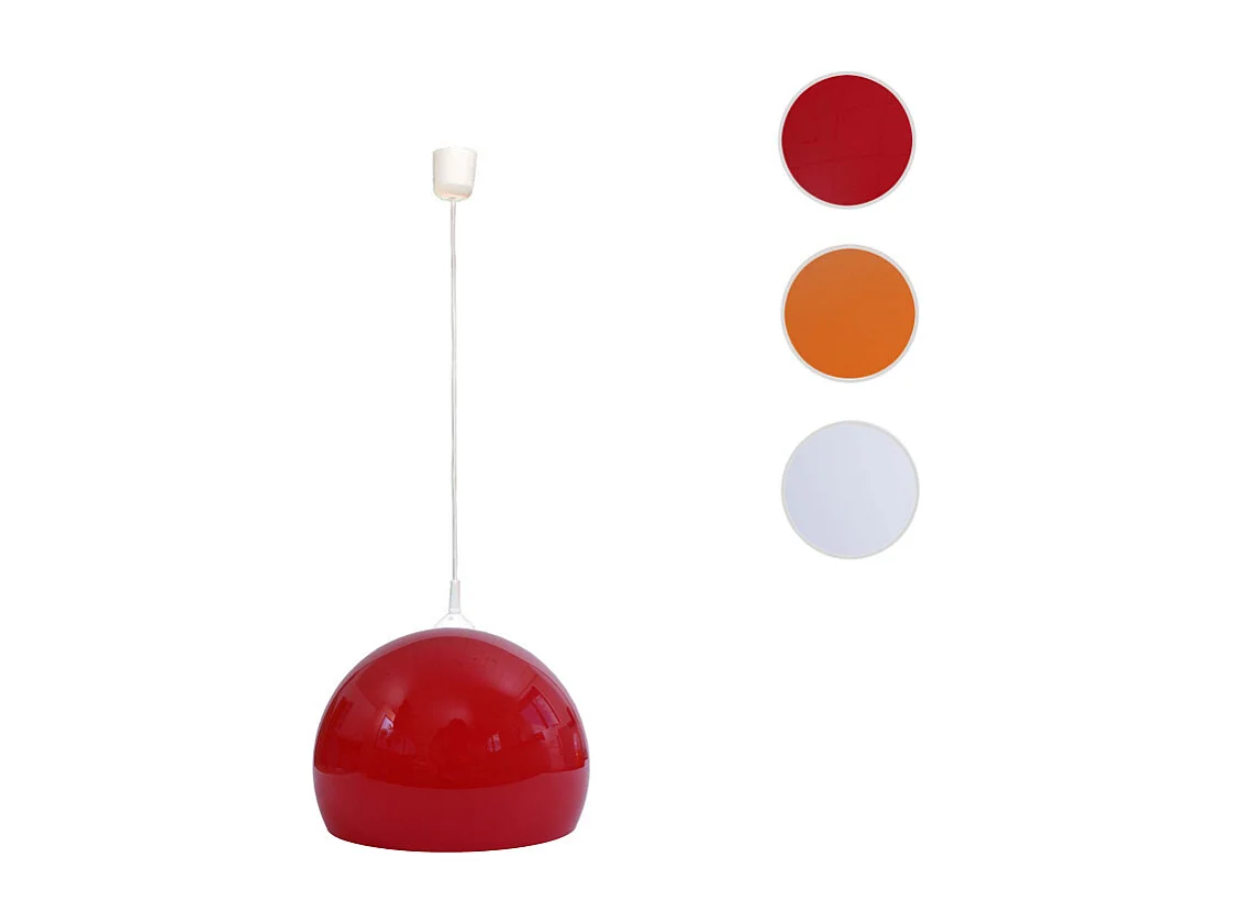 Suspension HWC-M34, lampe à suspendre Lampe, Ø 40cm écran, plastique - rouge