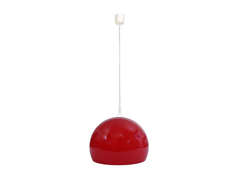 Suspension HWC-M34, lampe à suspendre Lampe, Ø 40cm écran, plastique - rouge