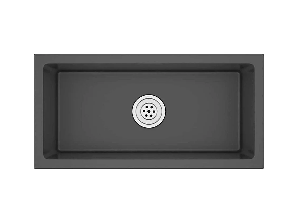 Handgefertigte schwarze Küchenspüle aus Edelstahl