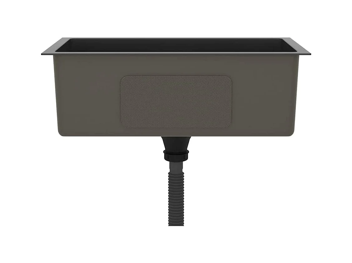 Handgefertigte schwarze Küchenspüle aus Edelstahl