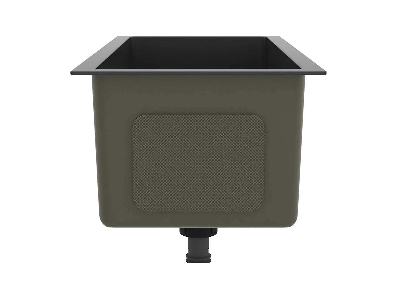 Handgefertigte schwarze Küchenspüle aus Edelstahl