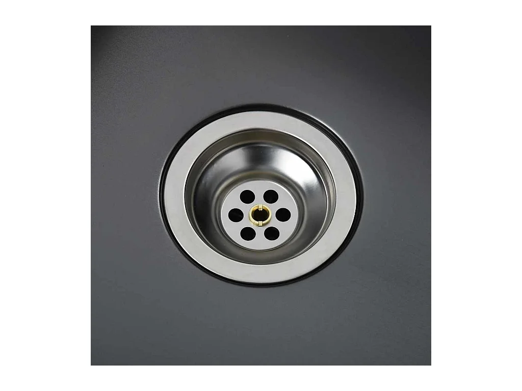 Handgefertigte schwarze Küchenspüle aus Edelstahl