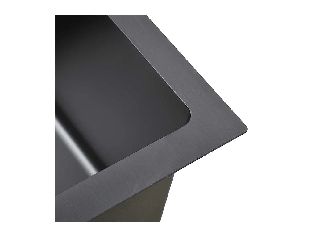 Handgefertigte schwarze Küchenspüle aus Edelstahl