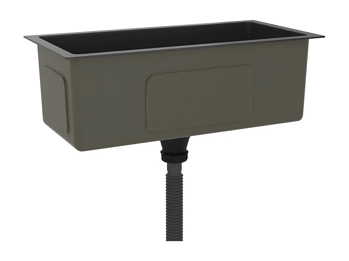 Évier de cuisine fait main Noir Acier inoxydable