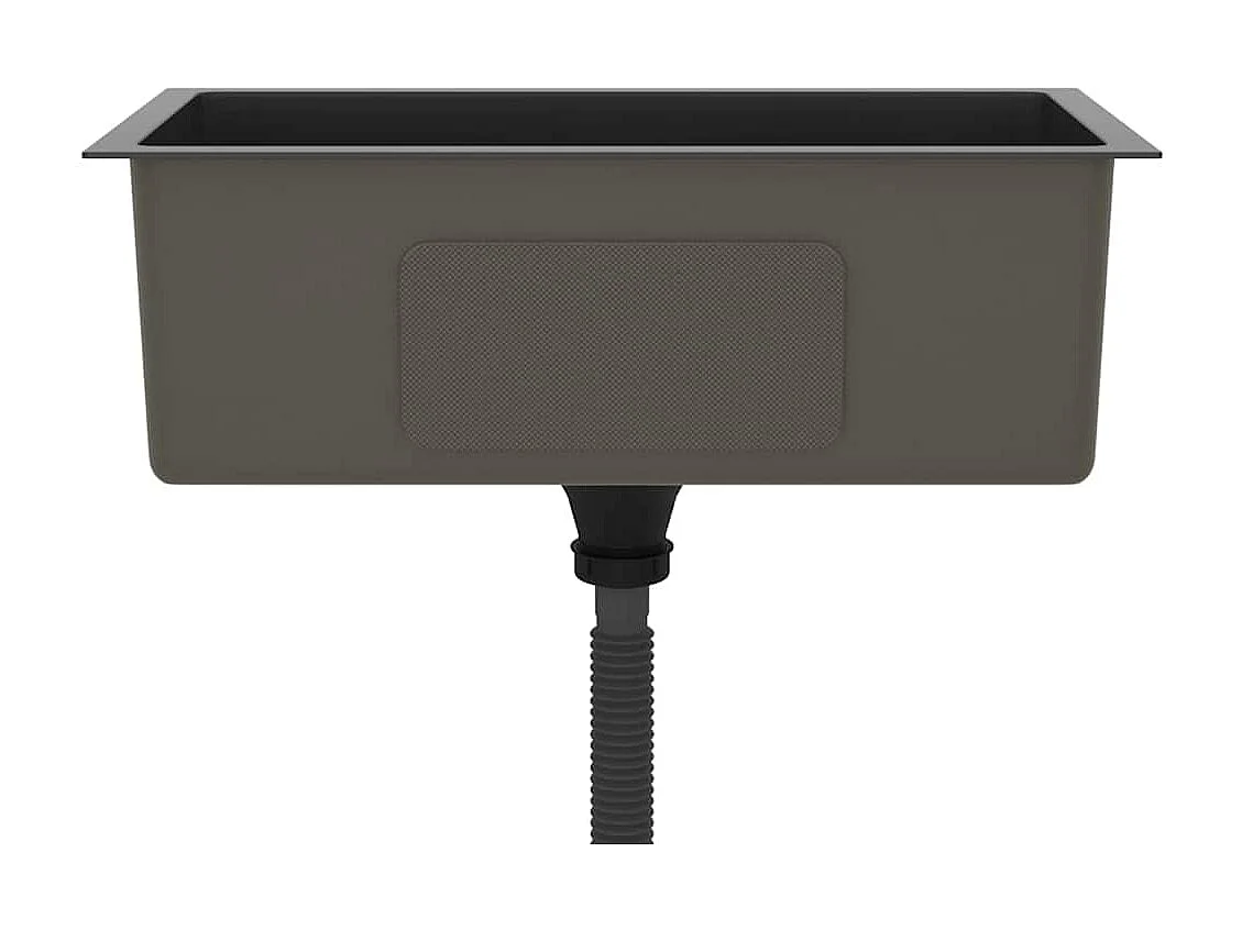 Évier de cuisine fait main Noir Acier inoxydable