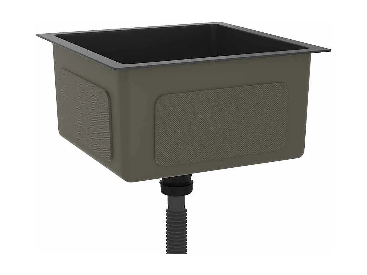 Évier de cuisine fait main Noir Acier inoxydable