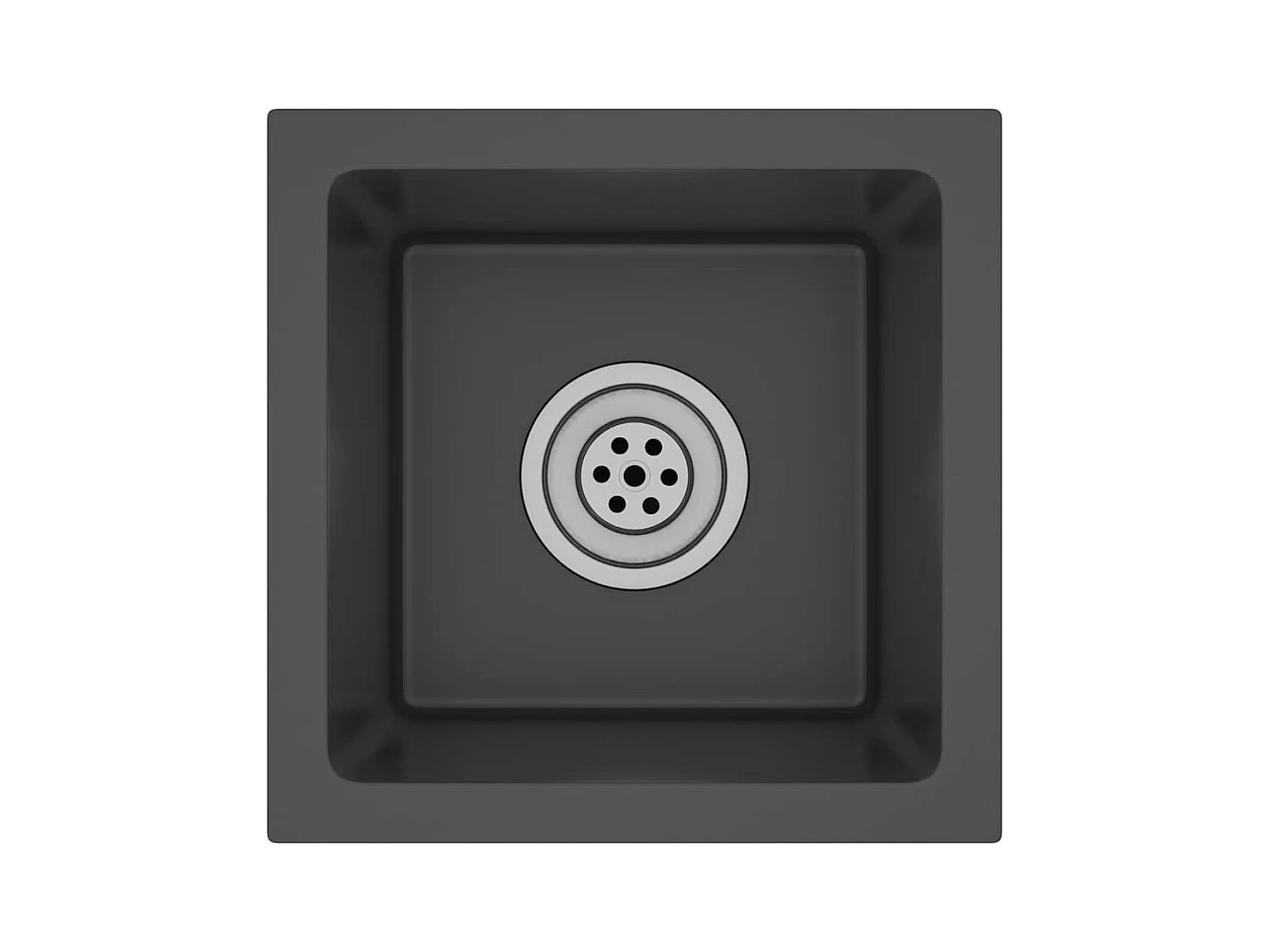 Handgefertigte schwarze Küchenspüle aus Edelstahl