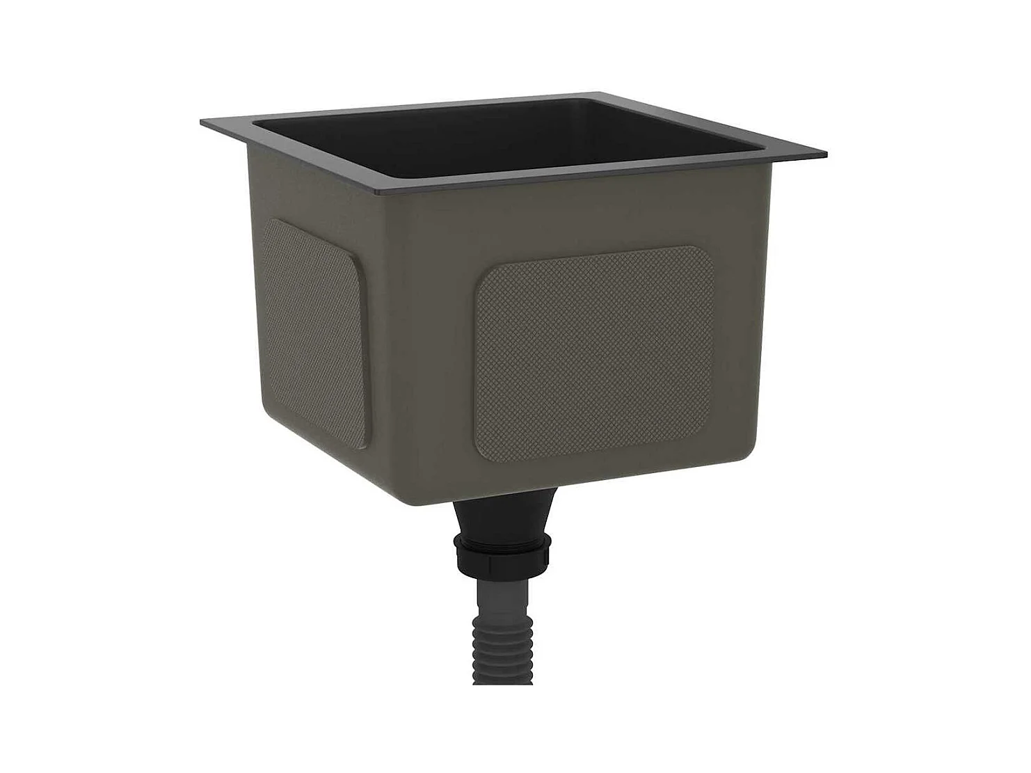 Handgefertigte schwarze Küchenspüle aus Edelstahl