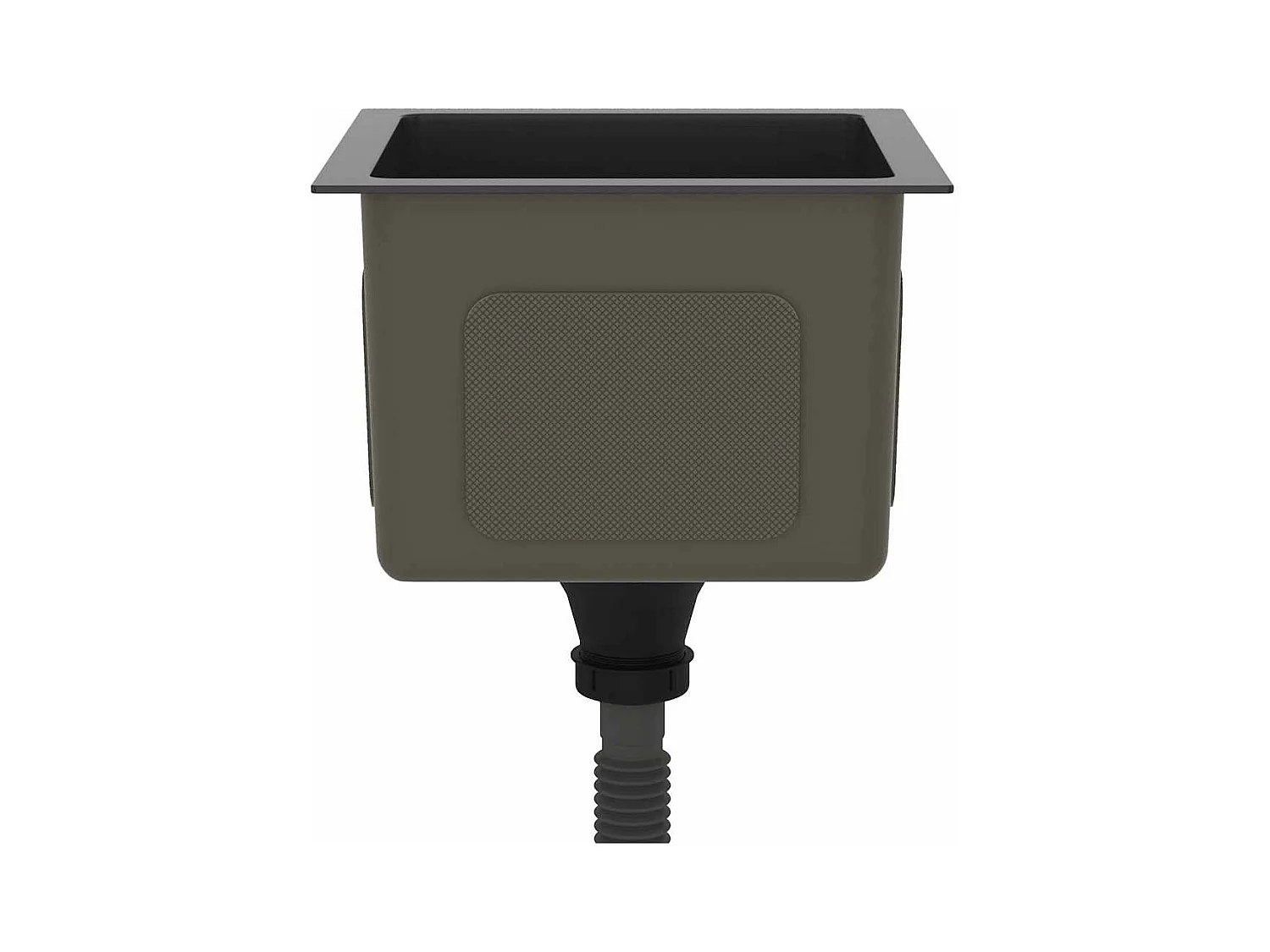 Handgefertigte schwarze Küchenspüle aus Edelstahl