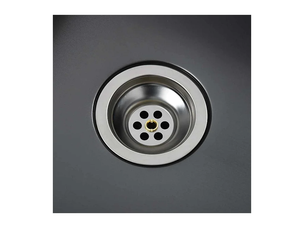 Handgefertigte schwarze Küchenspüle aus Edelstahl