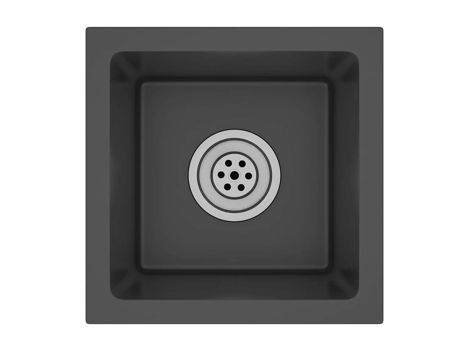 Évier de cuisine fait main Noir Acier inoxydable