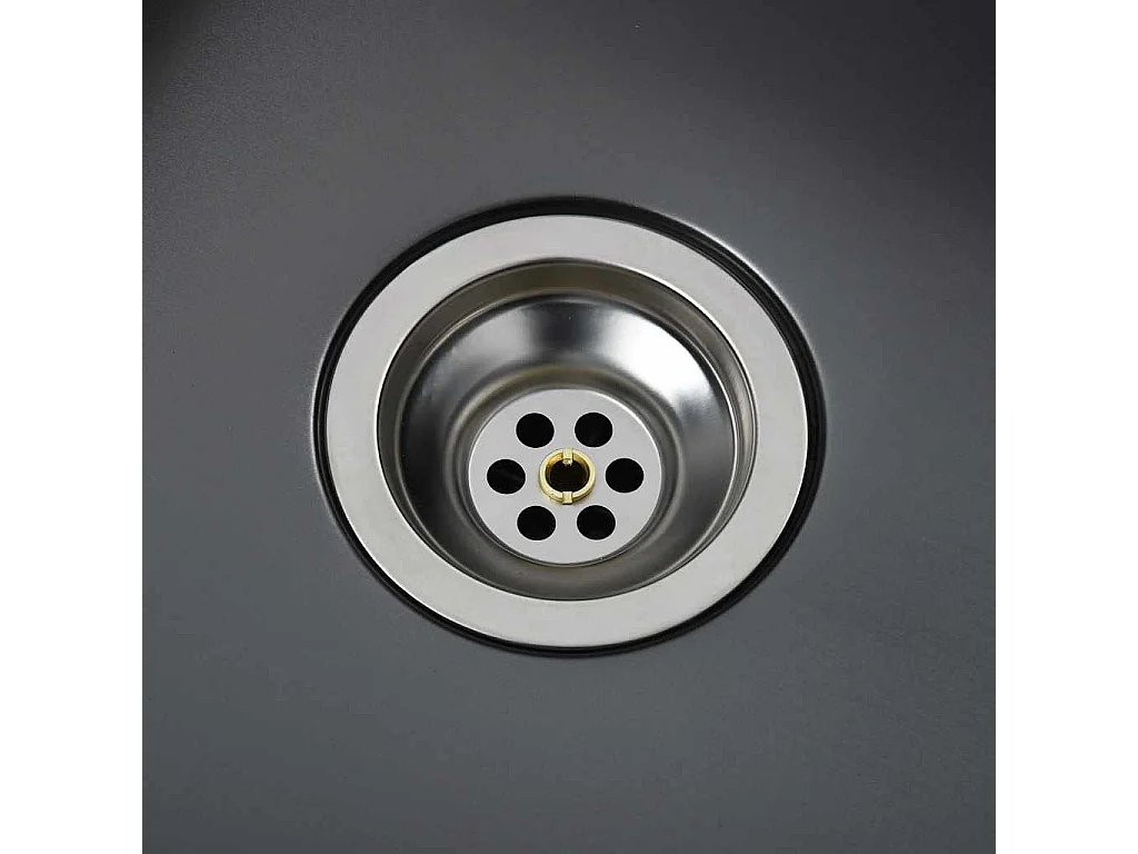 Évier de cuisine fait main Noir Acier inoxydable