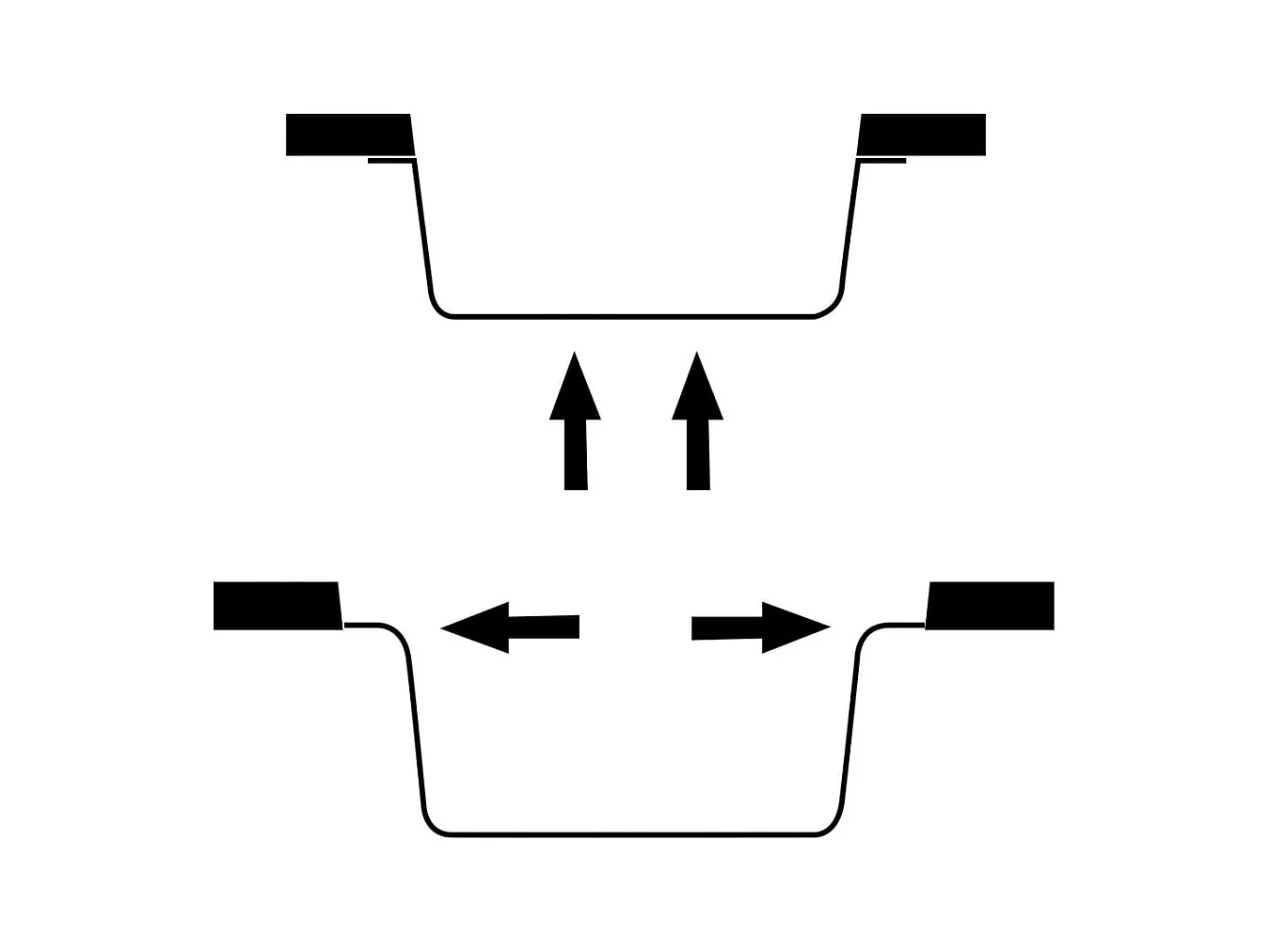 Fregadero de cocina de granito negro con orificio de desbordamiento