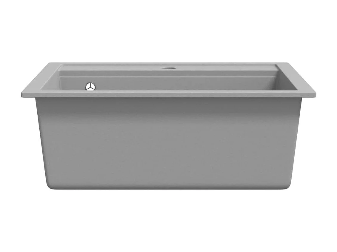 Évier de cuisine en granit Bac unique Gris