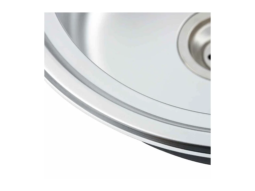 Keukengootsteen met zeef en sifon ovaal roestvrij staal