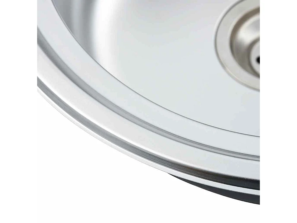 Évier de cuisine avec crépine et piège Ovale Acier inoxydable