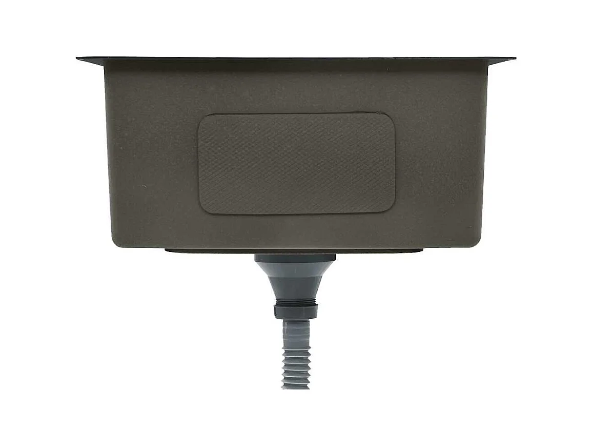 Handgefertigte Küchenspüle aus schwarzem Edelstahl