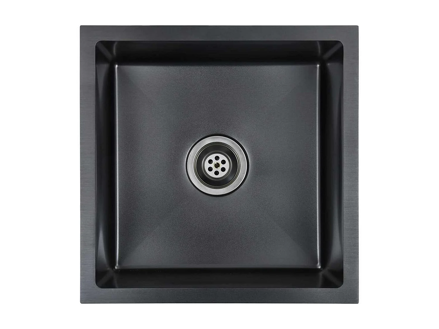 Lavello da cucina fatto a mano in acciaio inossidabile nero