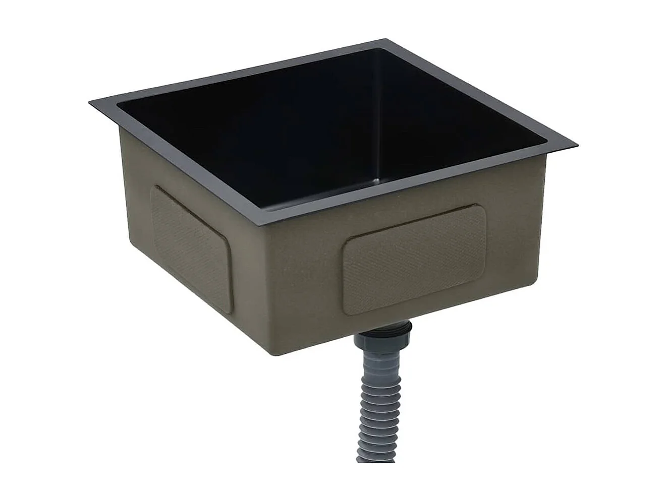 Lavello da cucina fatto a mano in acciaio inossidabile nero