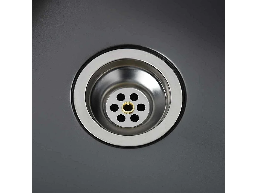 Lavello da cucina fatto a mano in acciaio inossidabile nero