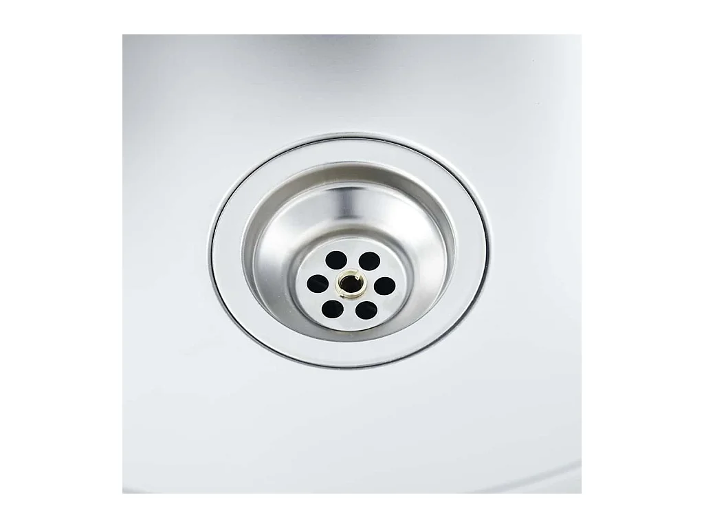 Keuken spoelbak en afdruiprek set zilver 600x600x155 mm roestvrij staal