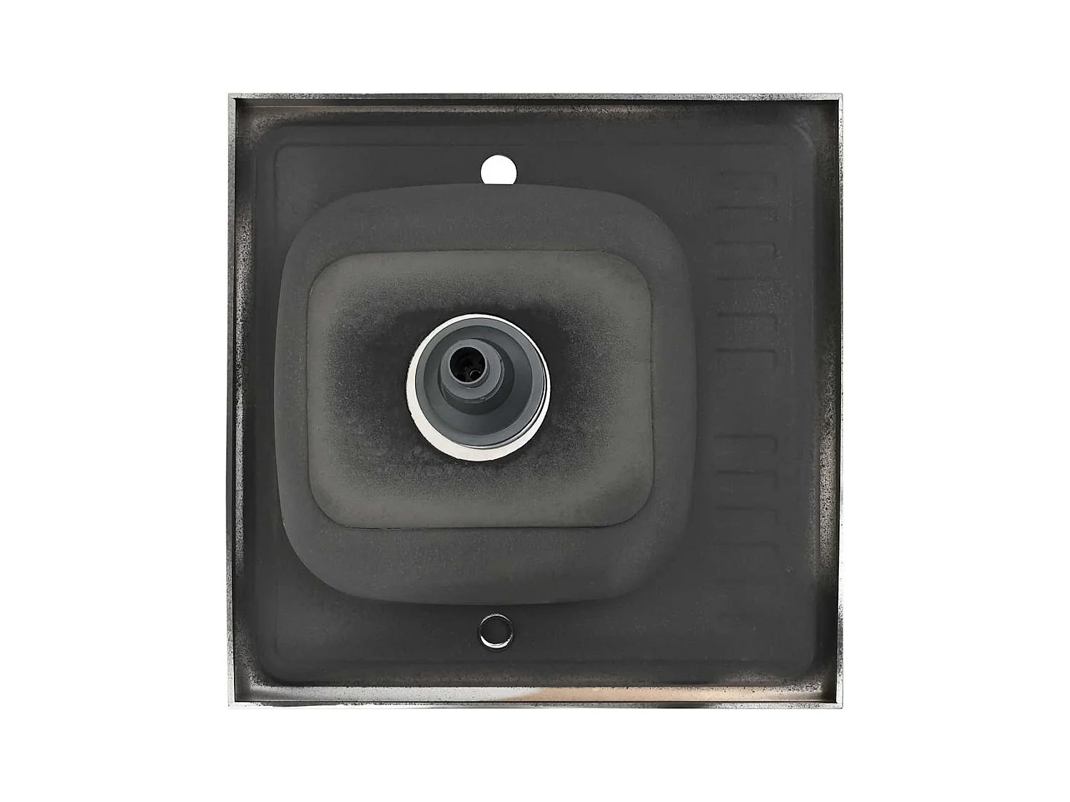 Keuken spoelbak en afdruiprek set zilver 600x600x155 mm roestvrij staal