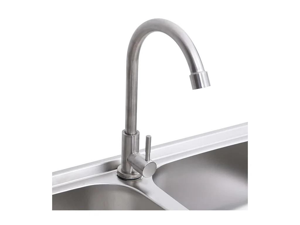 Campingspoelbak Dubbele spoelbak met kraan Roestvrij staal