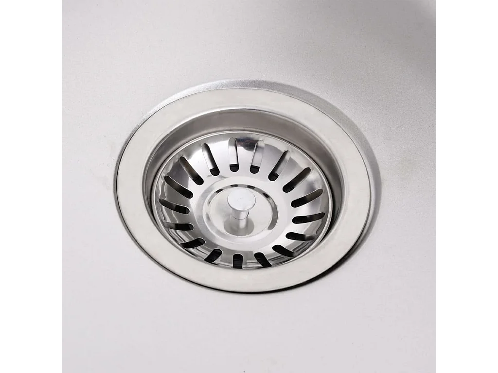 Évier de camping Double lavabo avec robinet Acier inoxydable