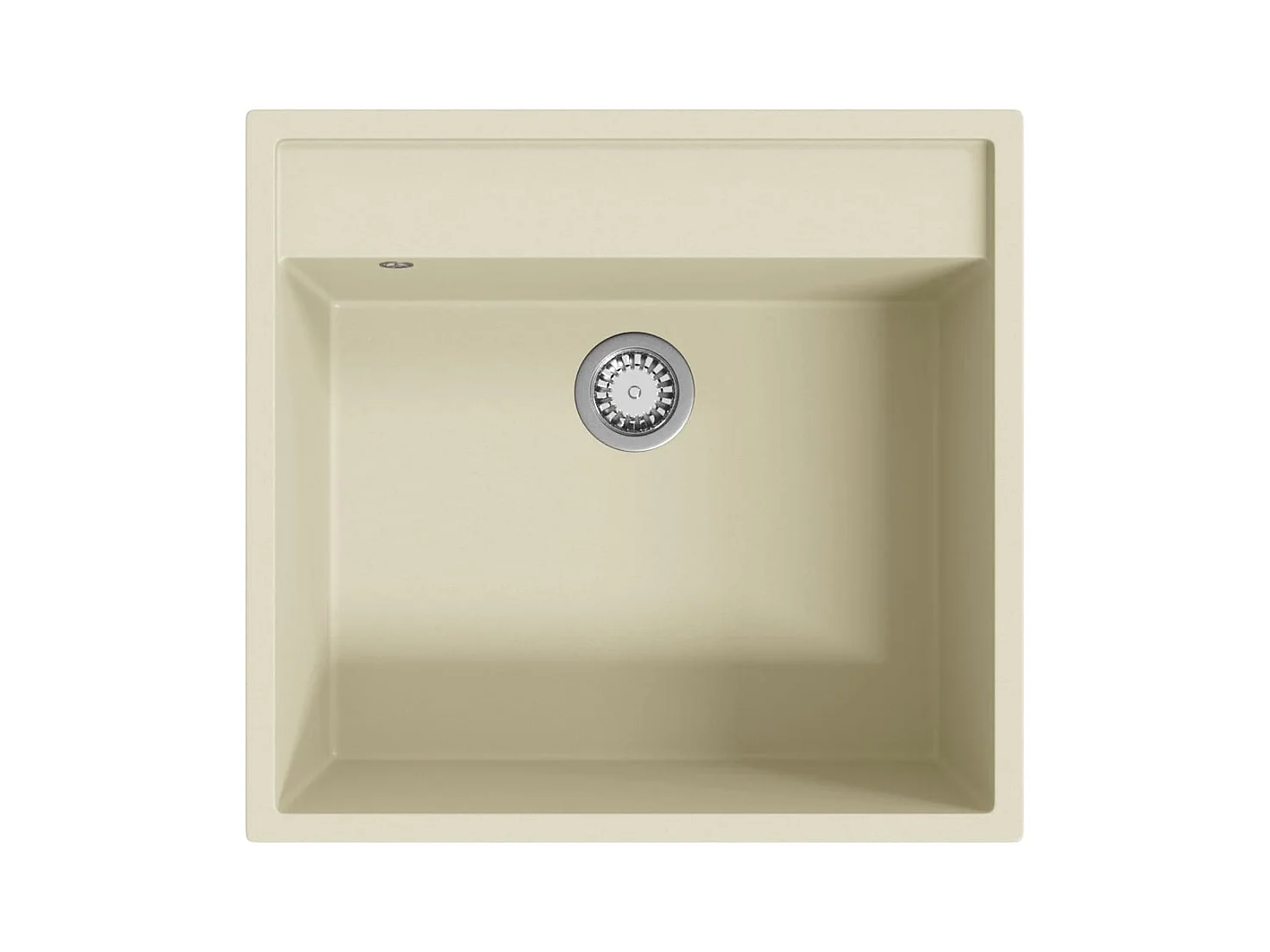 Beige granieten keukengootsteen met overloopgat