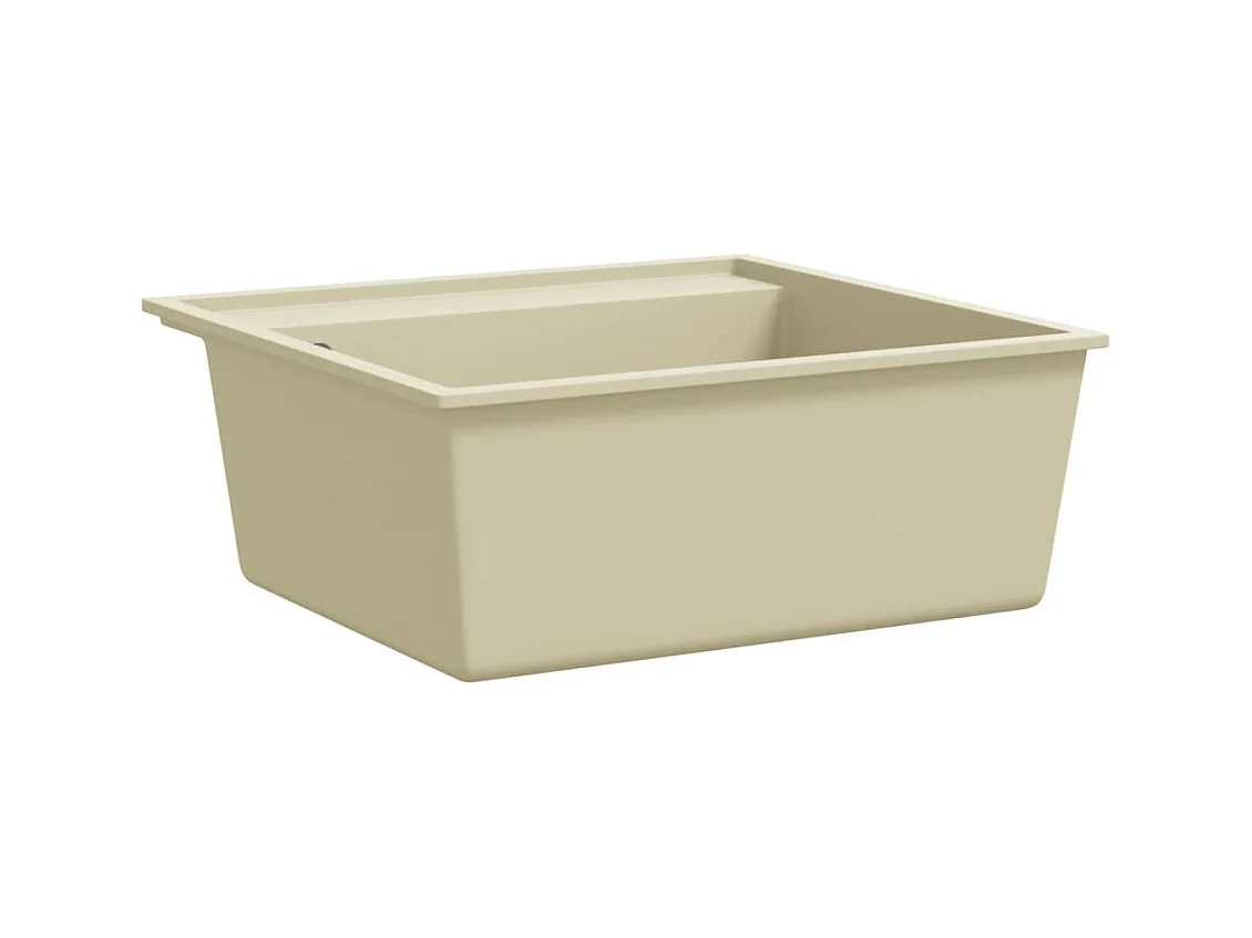 Beige granieten keukengootsteen met overloopgat