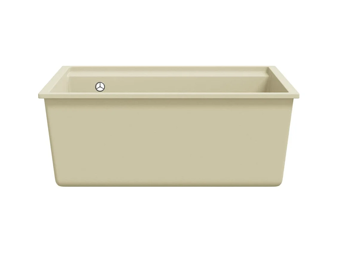 Beige granieten keukengootsteen met overloopgat