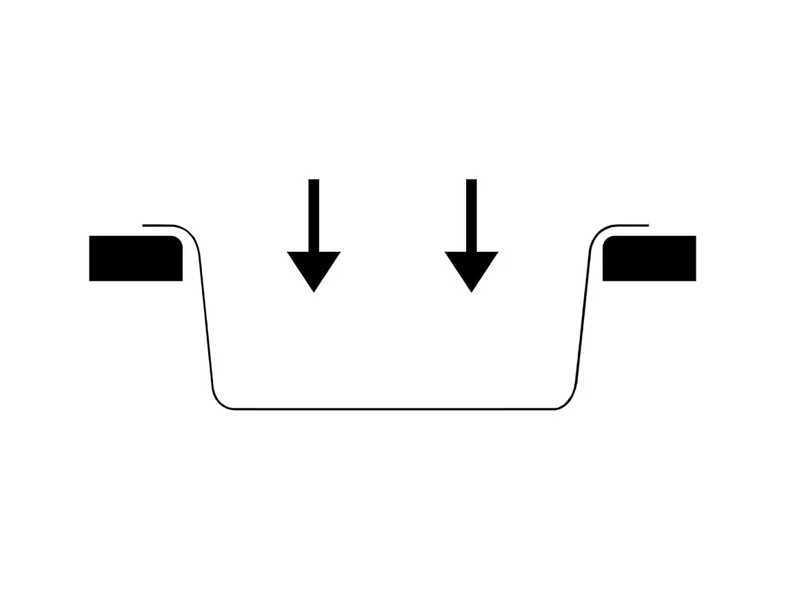 Beige granieten keukengootsteen met overloopgat