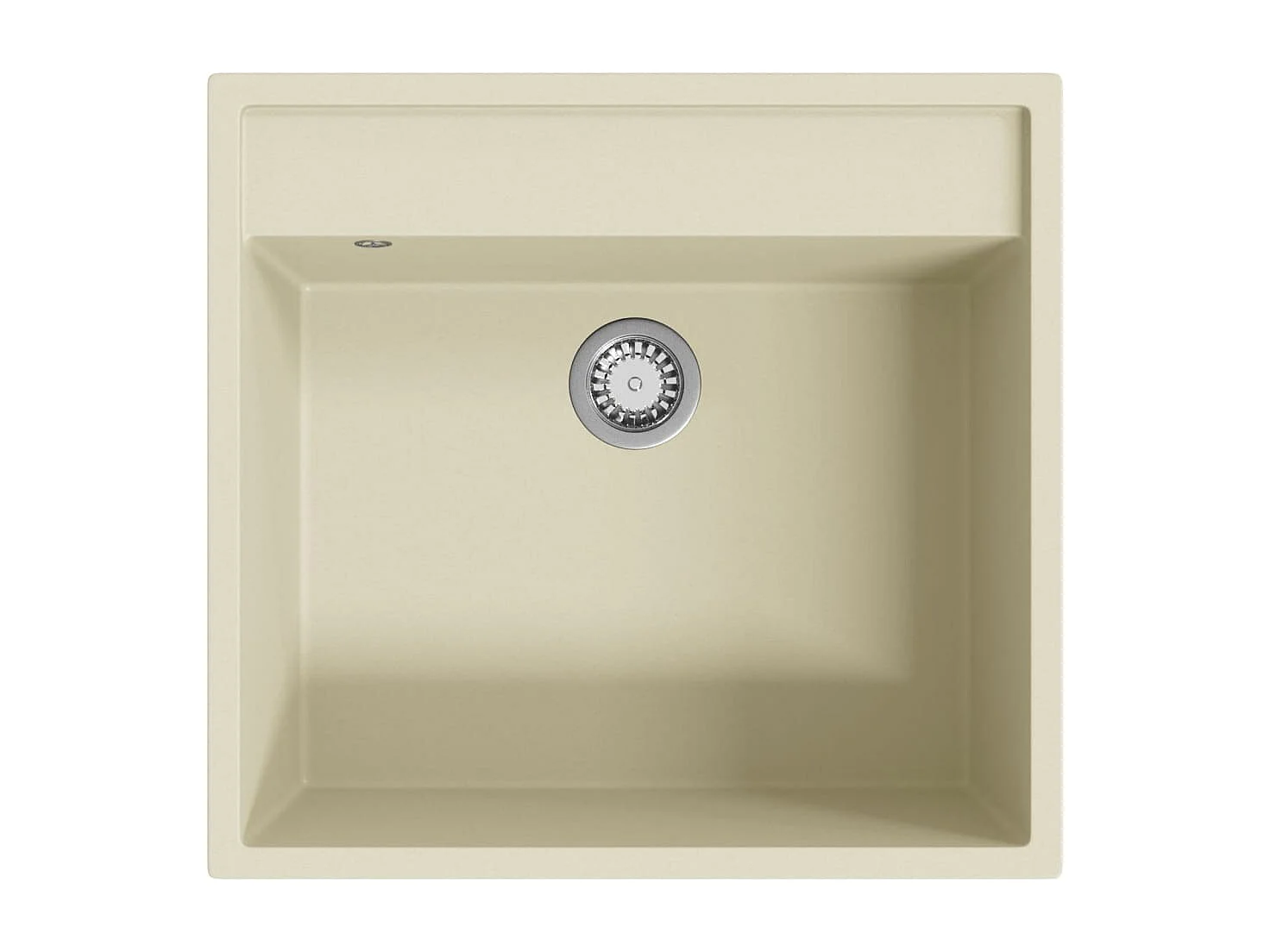 Évier de cuisine avec trou de trop-plein Beige Granit