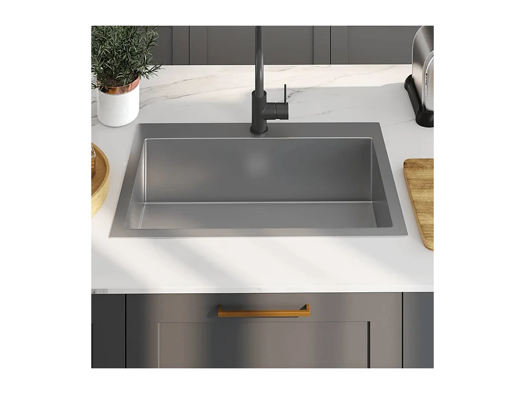 Handgemaakte keukengootsteen roestvrij staal