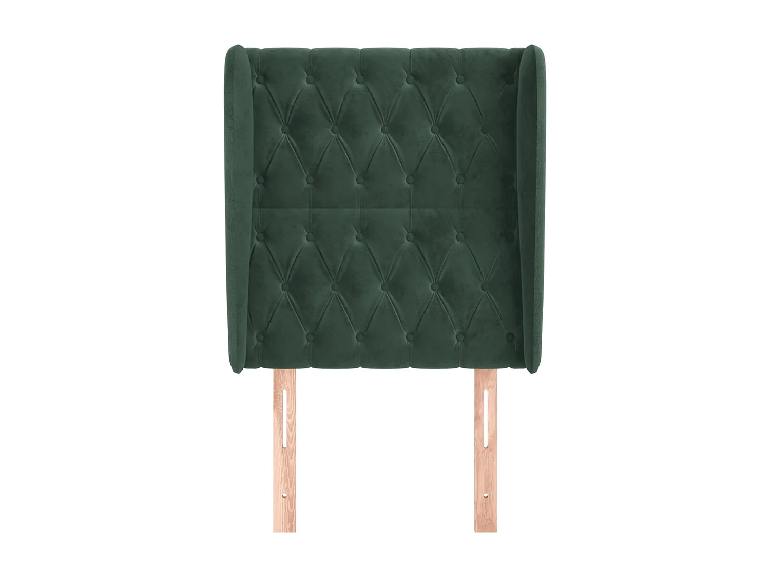 Hoofdbord met vleugels Donkergroen 83x23x118/128 cm Fluweel