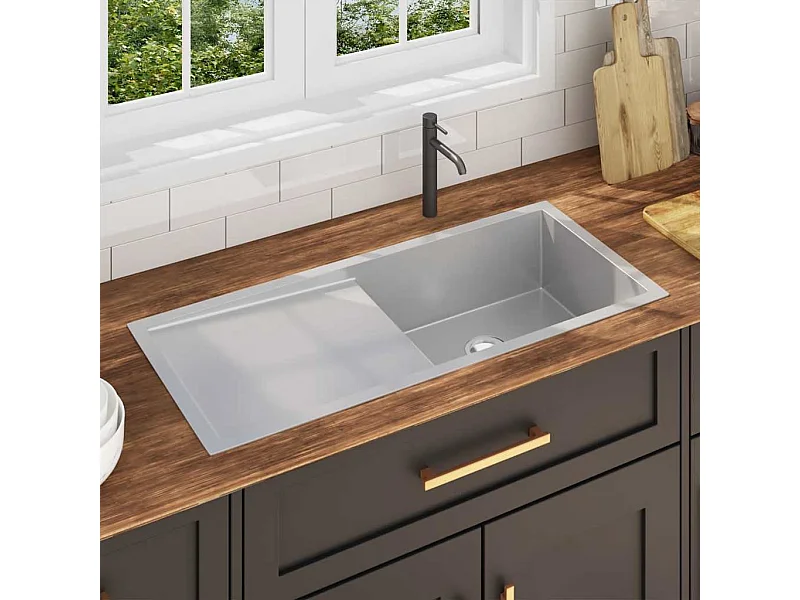 Handgemaakte keukengootsteen roestvrij staal