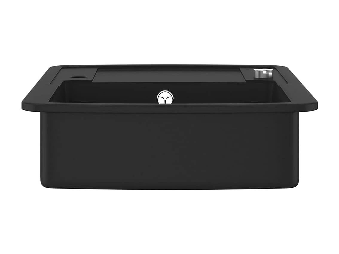 Évier de cuisine en granit Bac unique Noir