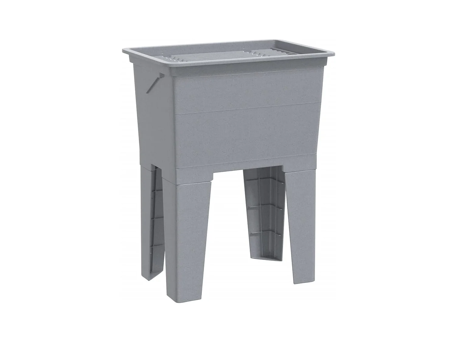 Bac à linge gris 59x41x75 cm résine