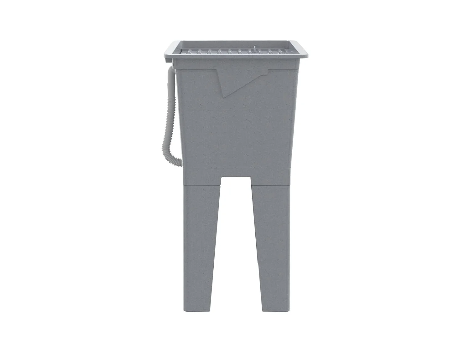 Bac à linge gris 59x41x75 cm résine