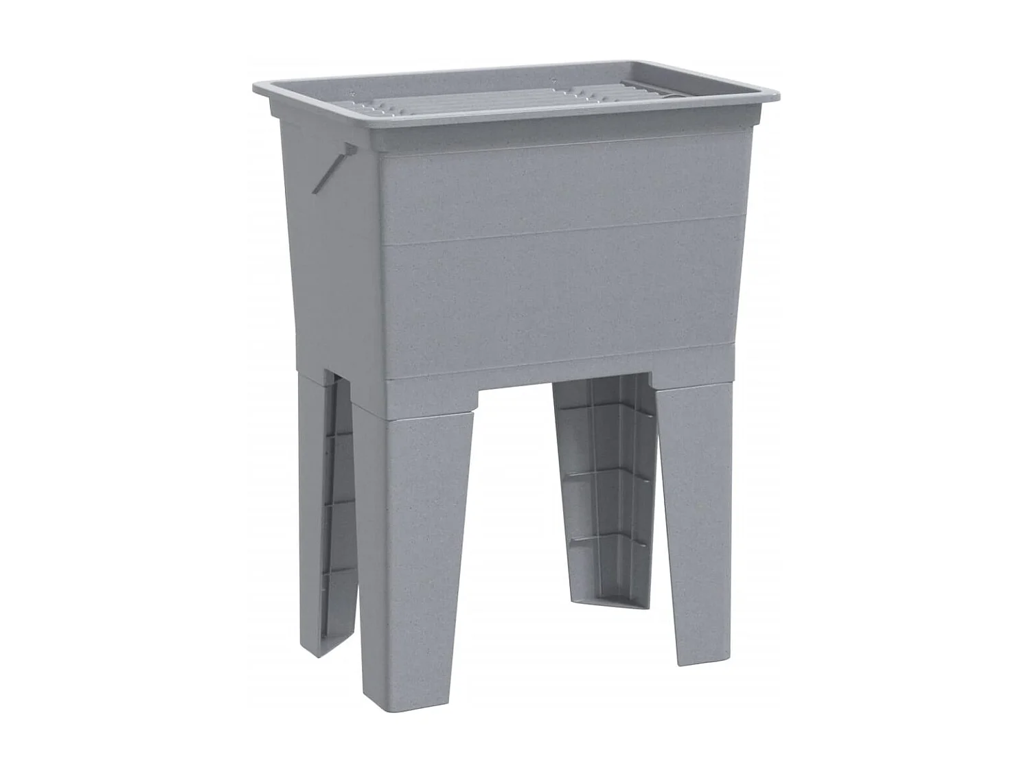 Bac à linge gris 59x41x75 cm résine