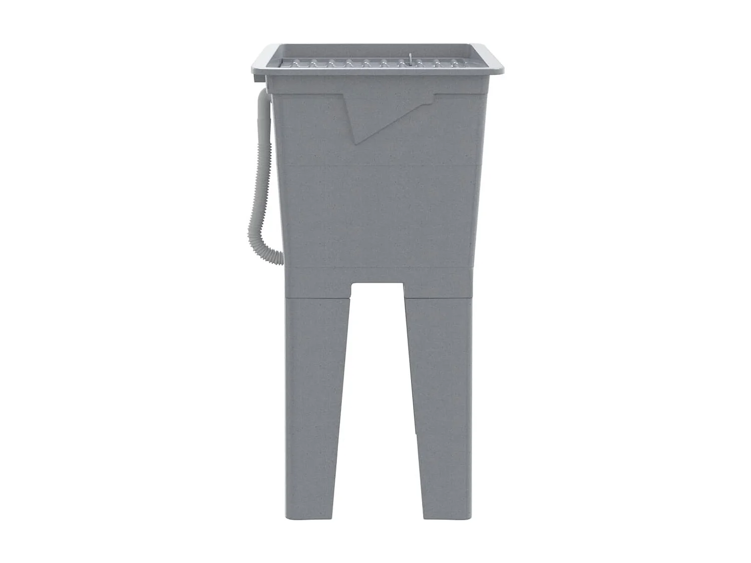 Bac à linge gris 59x41x75 cm résine