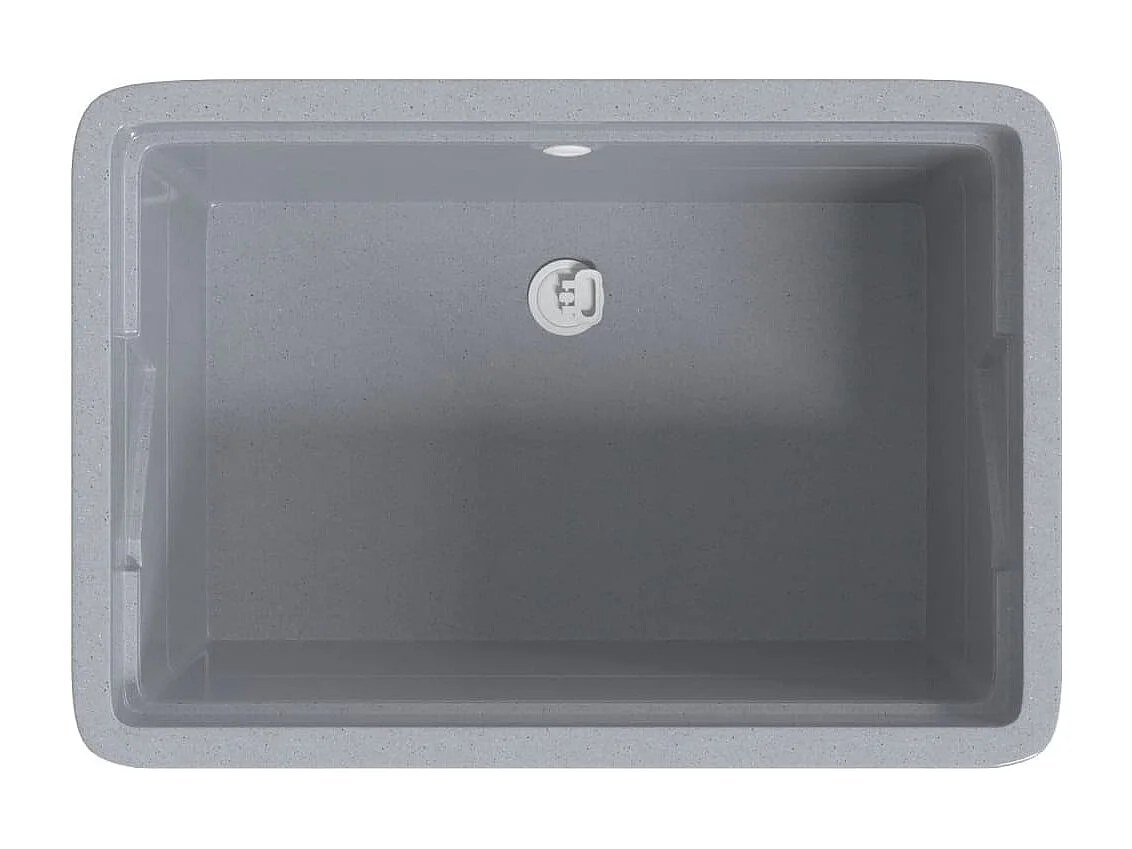 Bac à linge gris 59x41x75 cm résine