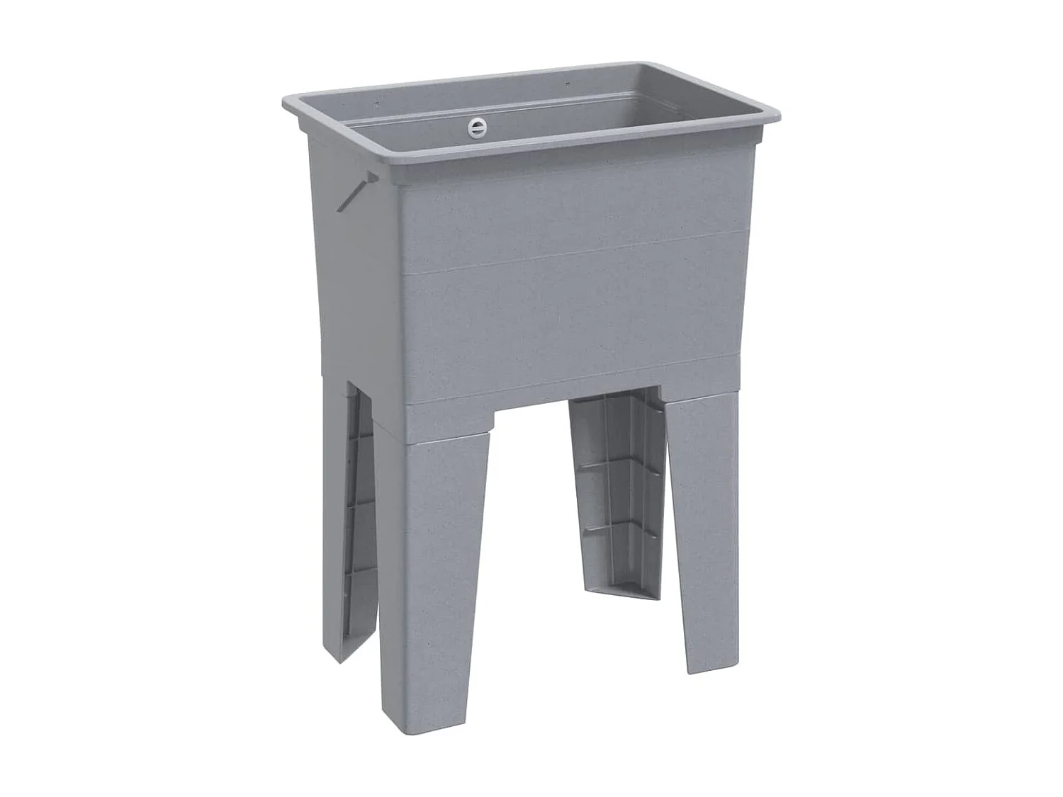 Bac à linge gris 59x41x75 cm résine