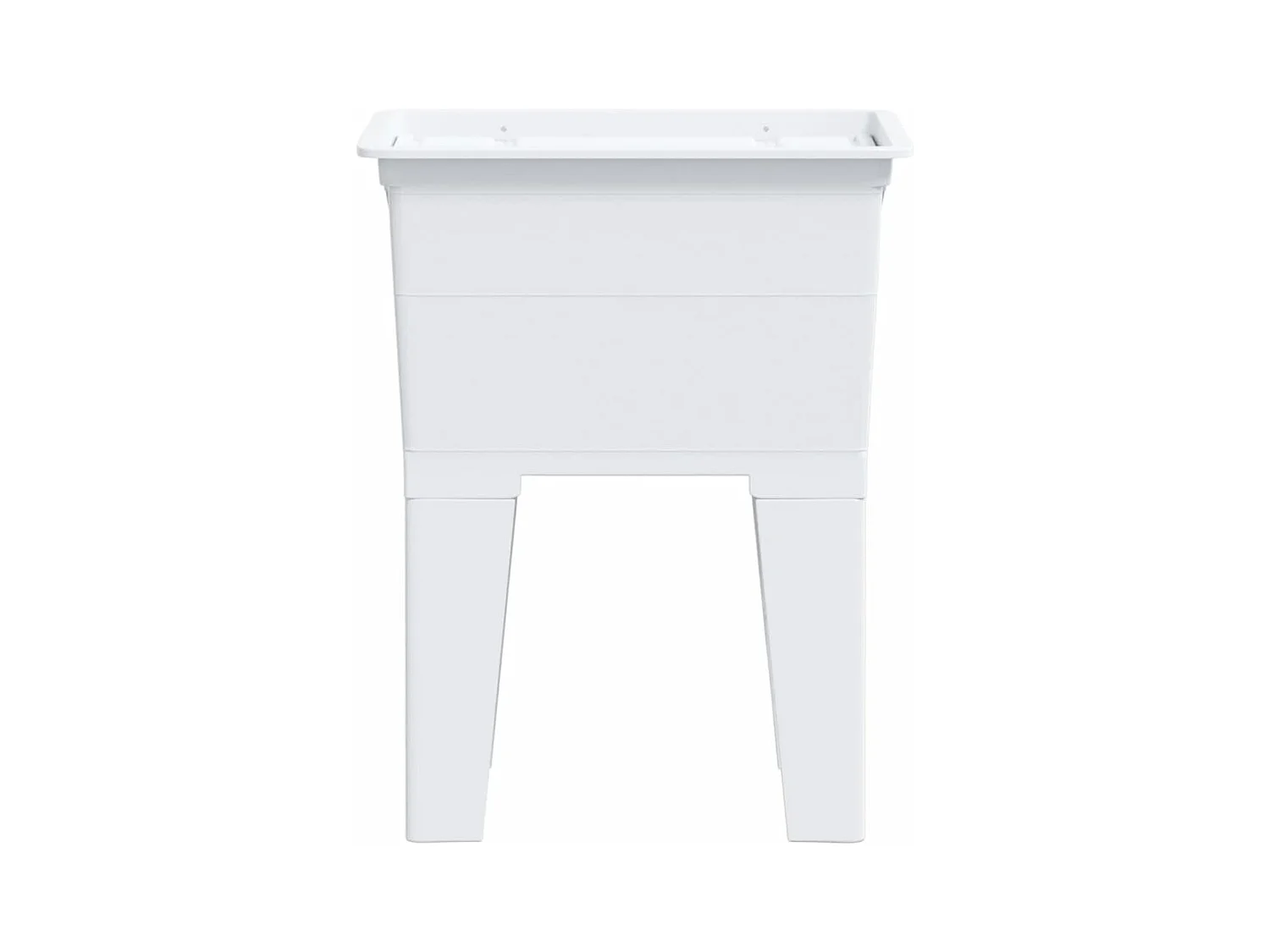 Bac à linge blanc 59x41x75 cm résine