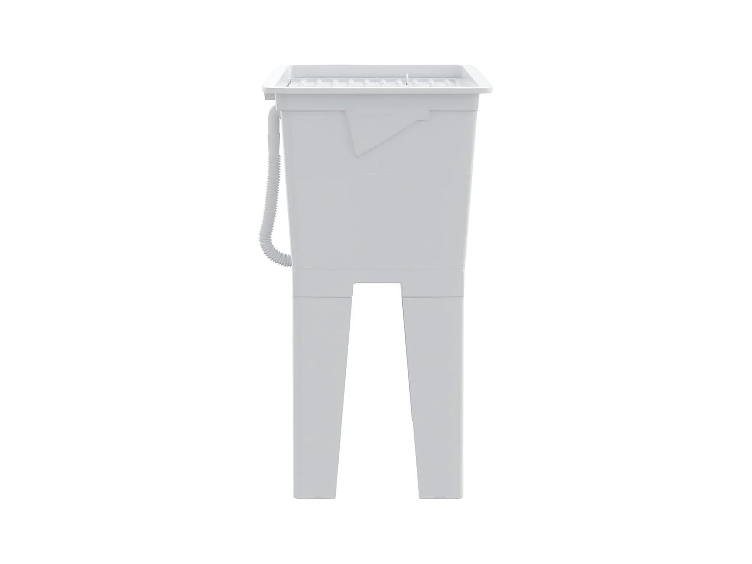 Bac à linge blanc 59x41x75 cm résine