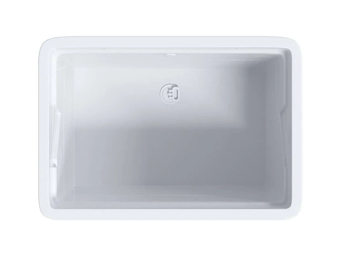 Bac à linge blanc 59x41x75 cm résine