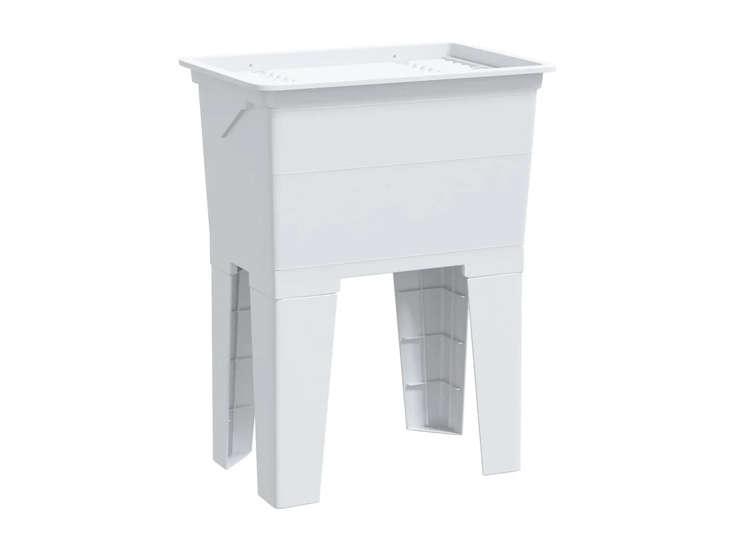 Witte wasmand 59x41x75 cm hars