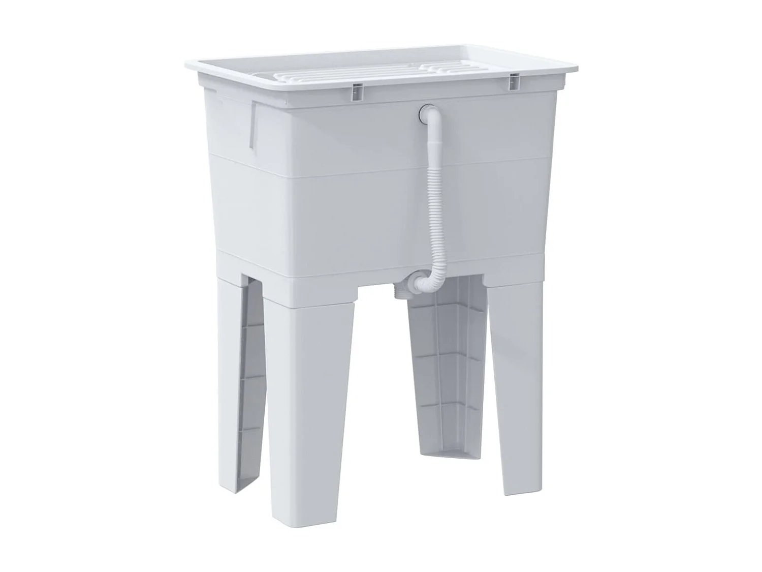 Witte wasmand 59x41x75 cm hars