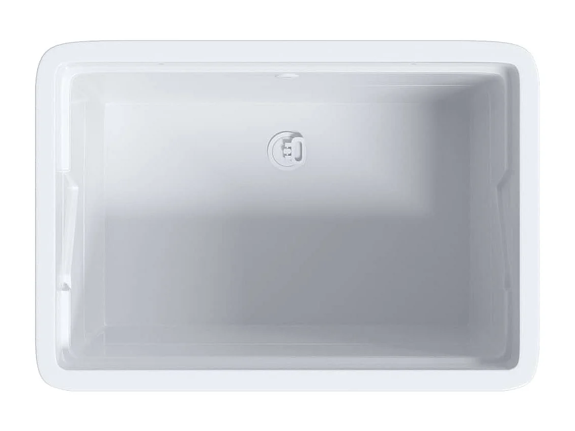 Witte wasmand 59x41x75 cm hars