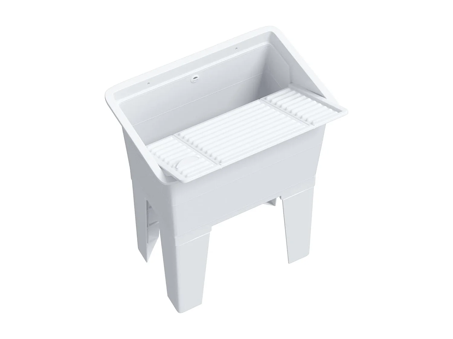 Witte wasmand 59x41x75 cm hars